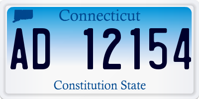 CT license plate AD12154