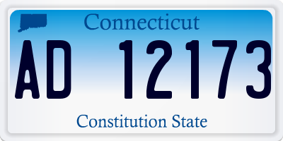 CT license plate AD12173