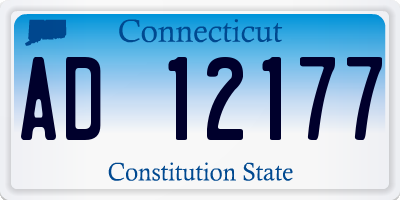 CT license plate AD12177