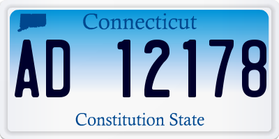 CT license plate AD12178