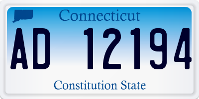 CT license plate AD12194