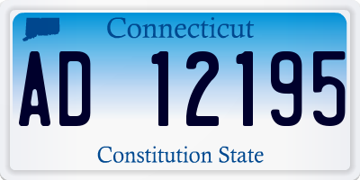 CT license plate AD12195