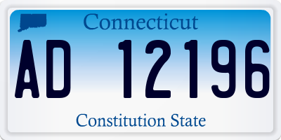 CT license plate AD12196
