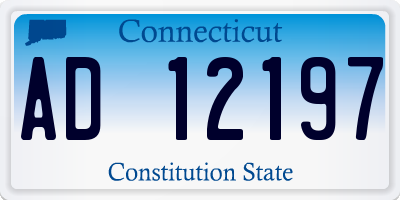 CT license plate AD12197
