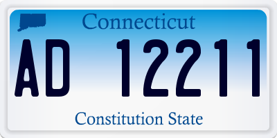 CT license plate AD12211