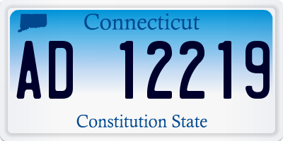 CT license plate AD12219