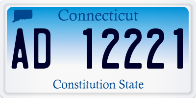 CT license plate AD12221