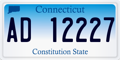 CT license plate AD12227
