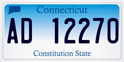 CT license plate AD12270