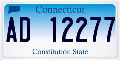 CT license plate AD12277