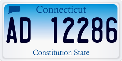 CT license plate AD12286