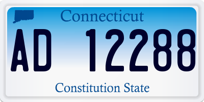CT license plate AD12288