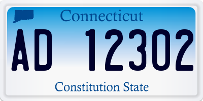 CT license plate AD12302