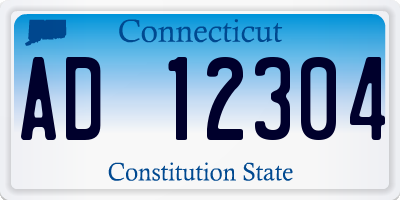 CT license plate AD12304