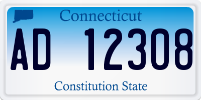 CT license plate AD12308