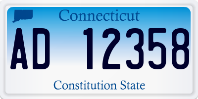 CT license plate AD12358