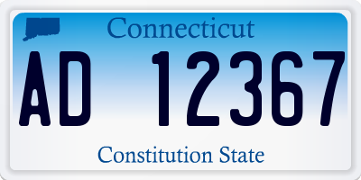 CT license plate AD12367