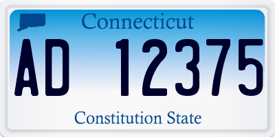 CT license plate AD12375