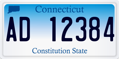 CT license plate AD12384