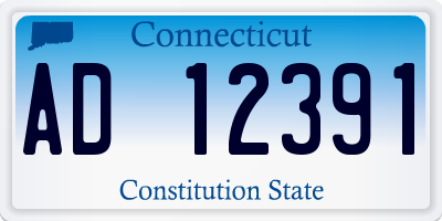 CT license plate AD12391