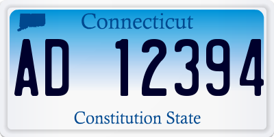 CT license plate AD12394
