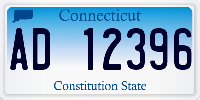 CT license plate AD12396