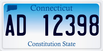 CT license plate AD12398