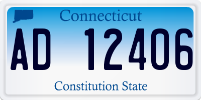CT license plate AD12406