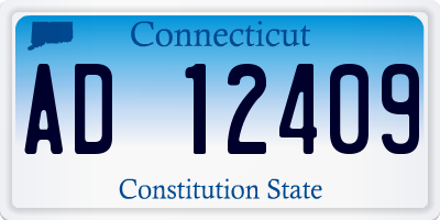CT license plate AD12409