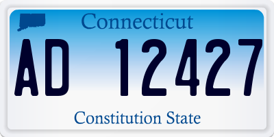 CT license plate AD12427