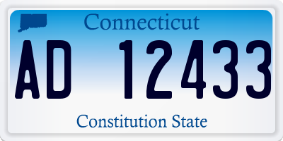 CT license plate AD12433