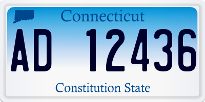 CT license plate AD12436