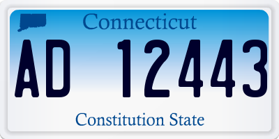 CT license plate AD12443