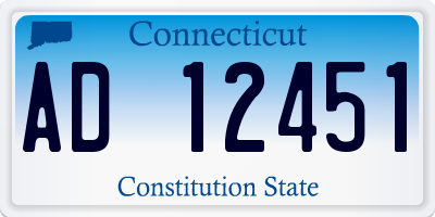 CT license plate AD12451