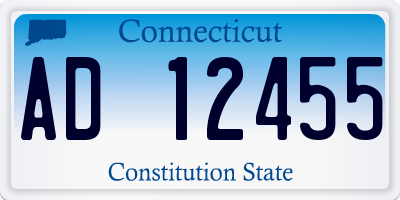 CT license plate AD12455