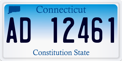 CT license plate AD12461