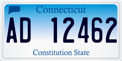 CT license plate AD12462