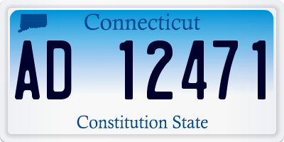 CT license plate AD12471