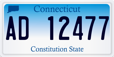 CT license plate AD12477