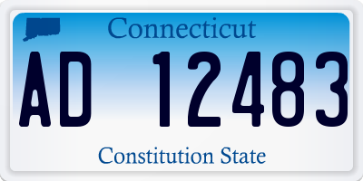 CT license plate AD12483
