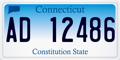 CT license plate AD12486