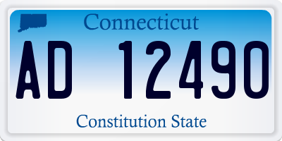 CT license plate AD12490
