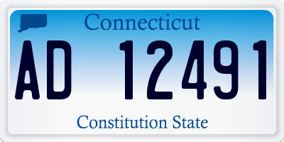 CT license plate AD12491