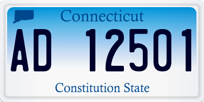CT license plate AD12501