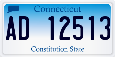 CT license plate AD12513