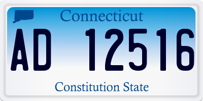 CT license plate AD12516