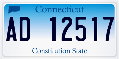 CT license plate AD12517