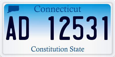 CT license plate AD12531