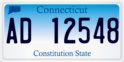 CT license plate AD12548