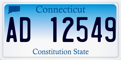 CT license plate AD12549